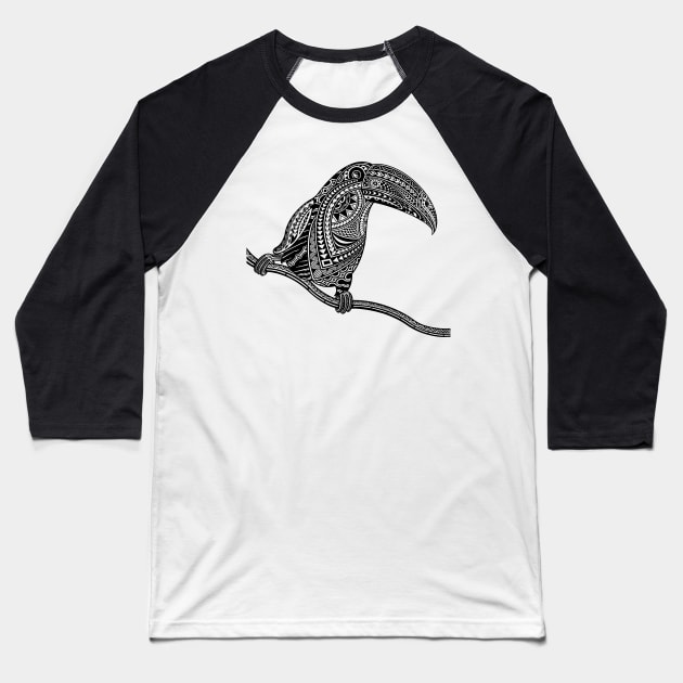 Toucan Bird tribal Baseball T-Shirt by nelateni